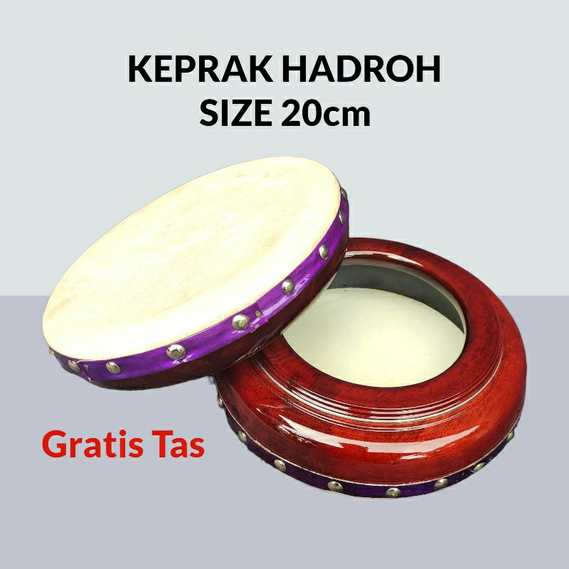Keprak Keplak Rebana Hadroh Hadrah Natural Size 20cm