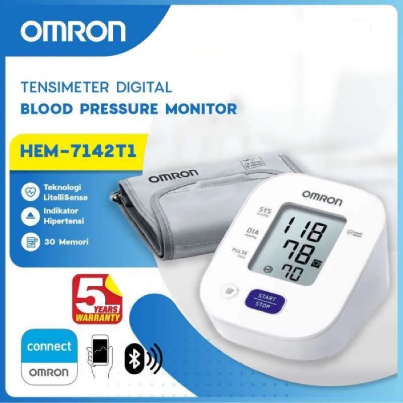 READY OMRON HEM-7142T1 Digital Tensimeter   Garansi 5 th,  free Packing dus Buble Wrap