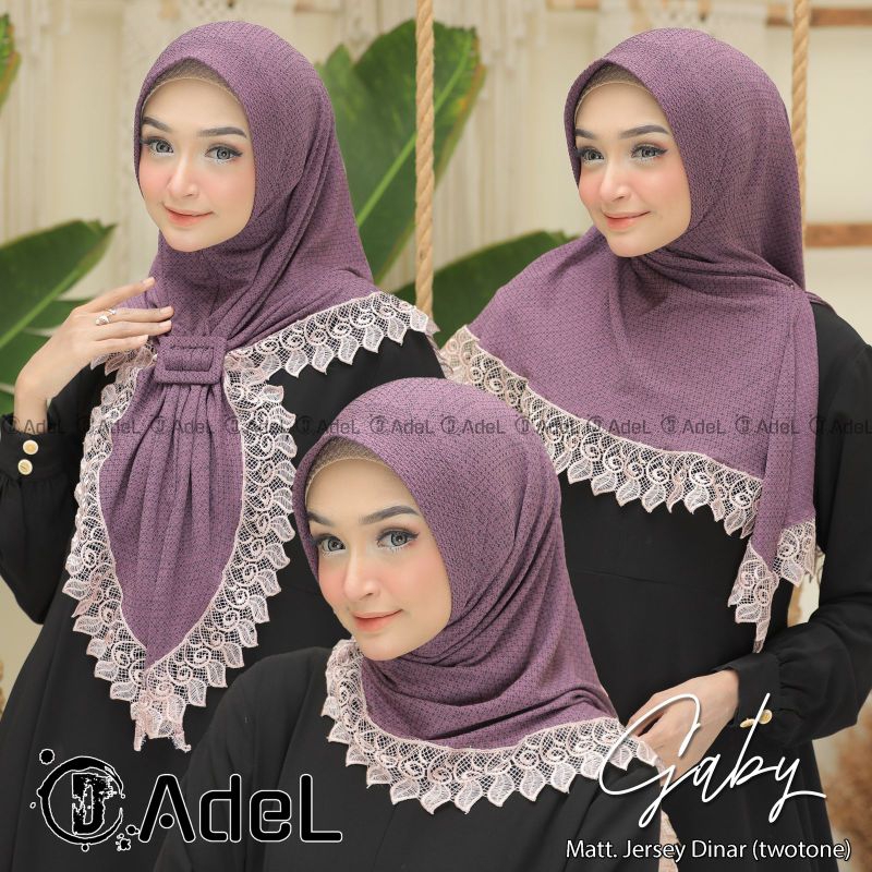 Segitiga Instan Renda Gaby ORIGINAL Adel Hijab