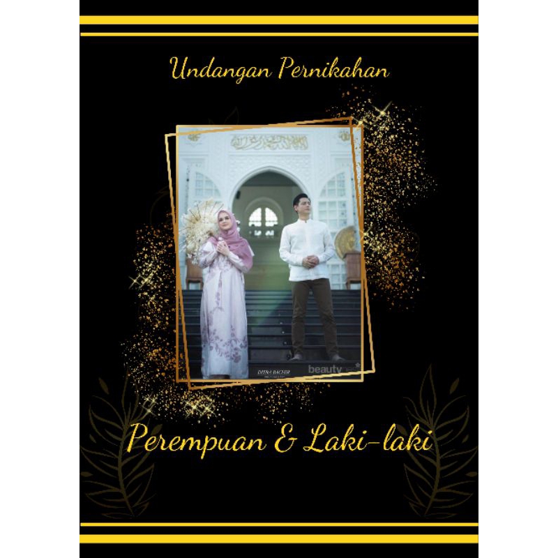 undangan video pernikahan/lamaran black