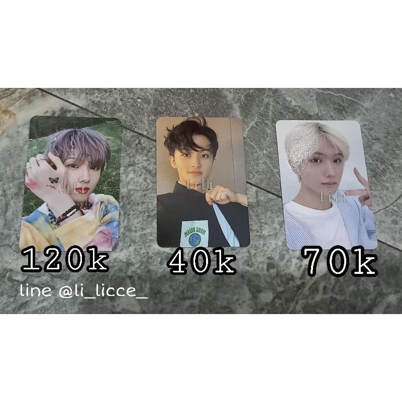 photocard official nct jisung nabi, mark agent, jisung glimo bene
