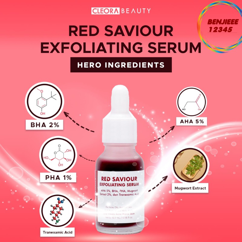 Cleora Red Savior Exfoliating Serum 16,5 ml peeling exfo serum CLEORA beauty
