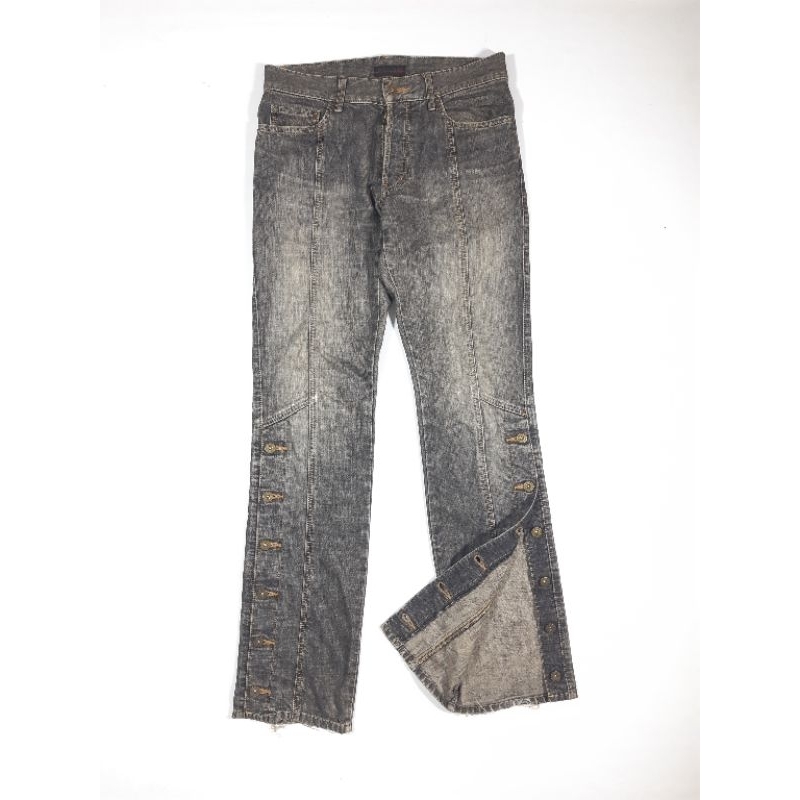 morgan homme button flared jeans