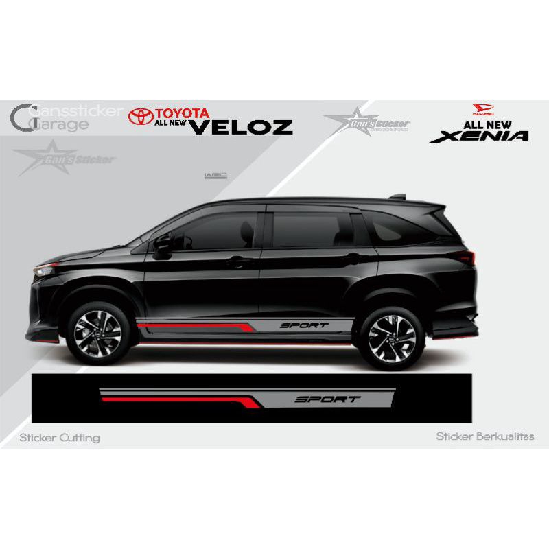 STICKER STIKER LIS SAMPING STIKER MOBIL TOYOTA ALL NEW VELOZ XENIA SEMUA TIPE MOBIL