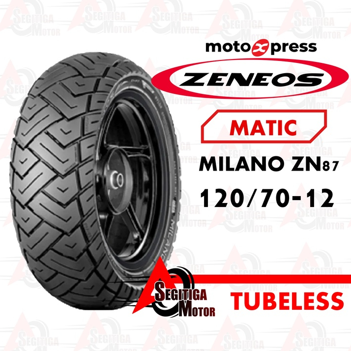 BAN MOTOR VESPA RING 12 // ZENEOS MILANO 120/70-12 TUBELESS // BAN MOTOR VESPA SPRINT, PRIMAVERA