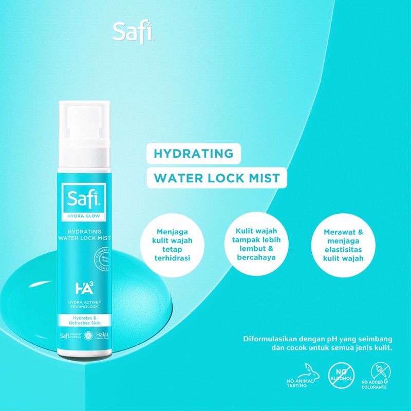 Safi Hydra Glow Hydrating Water Lock Mist 75ml Original BPOM Spray Wajah