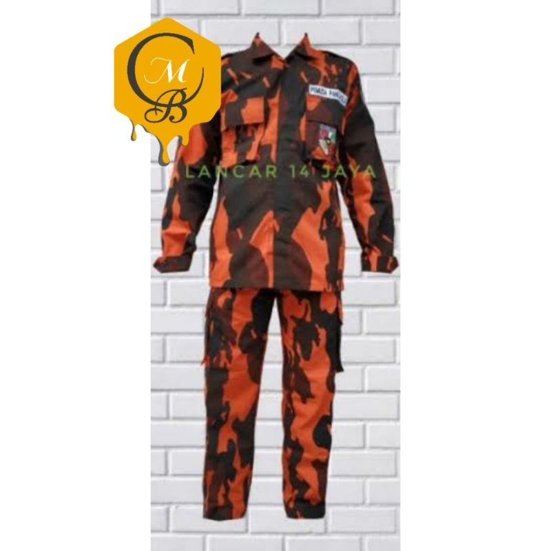 KEMEJA LORENG PEMUDA PANCASILA L.PANJANG - KEMEJA PEMUDA PANCASILA LORENG  - KEMEJA LORENG PP