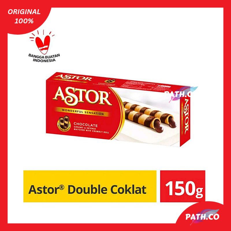 

Astor Chocolate Wafer Stick Double Cokelat 150gr / Astor Kemasan Karton ( 150 gram )