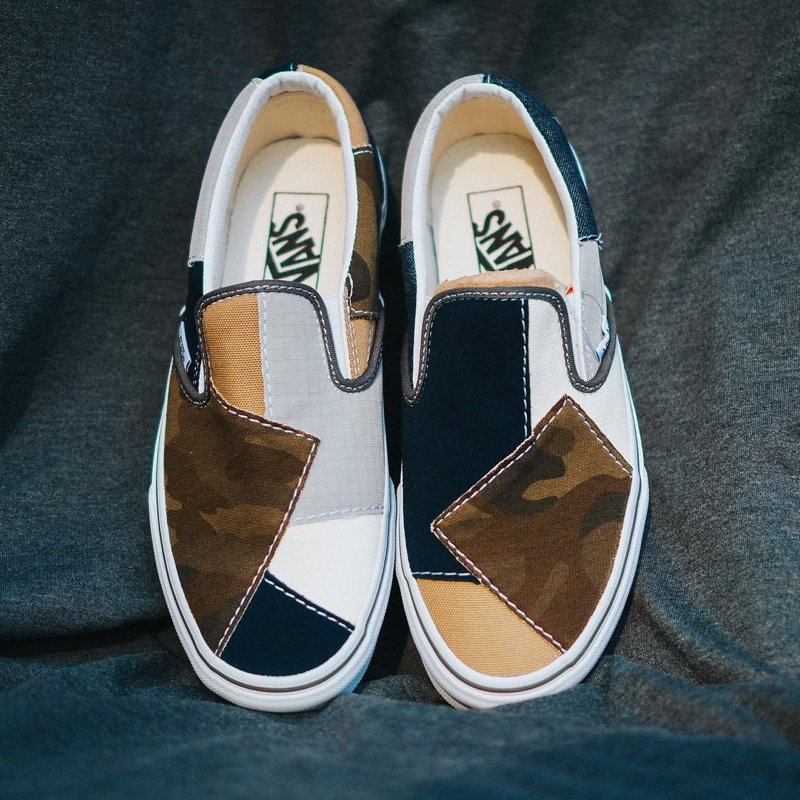 VANS SLIP-ON PATCHWORK CAMO ORIGINAL 100%