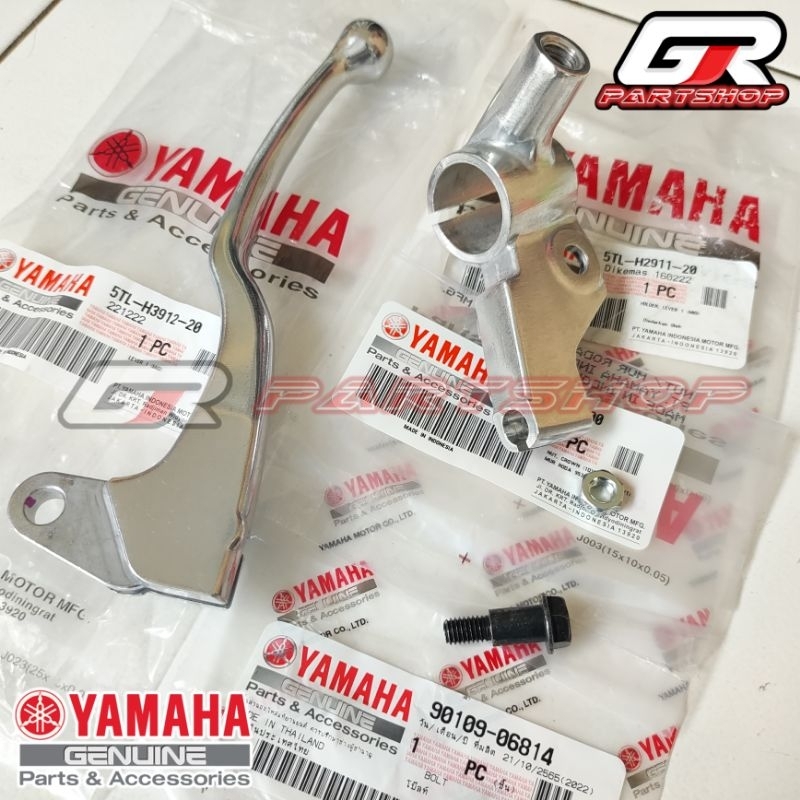 handle rem belakang set + rumah, baut, mur mio sporty smile soul ori ygp original yamaha handel hendel rem set