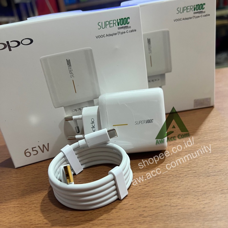 POWER CHARGER OPPO TYPE C SUPER VOOC FLASH CHARGING 65W OPPO A33/ A53/A54/A64/RENO 4/ 4 PRO/4F/RENO 5/5F/RENO 6/RENO 7/ 65WATT