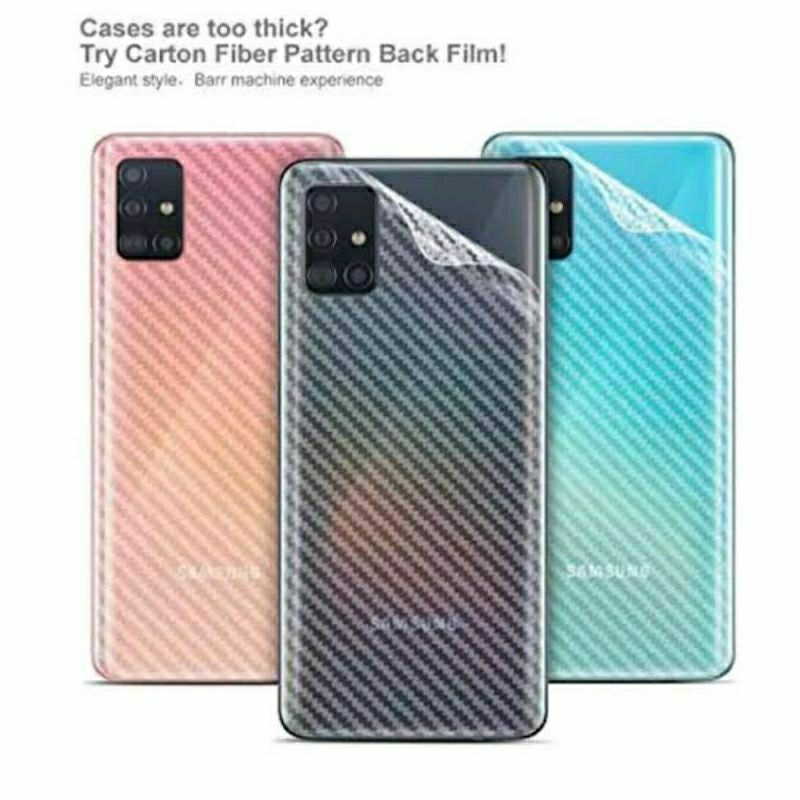 XIAOMI SKIN CARBON ANTI JAMUR PELINDUNG BACKDOOR HP  REDMI 4A 5A 6A NT6 PRO 7 NT7 NT7 PRO 8A 8A PRO 