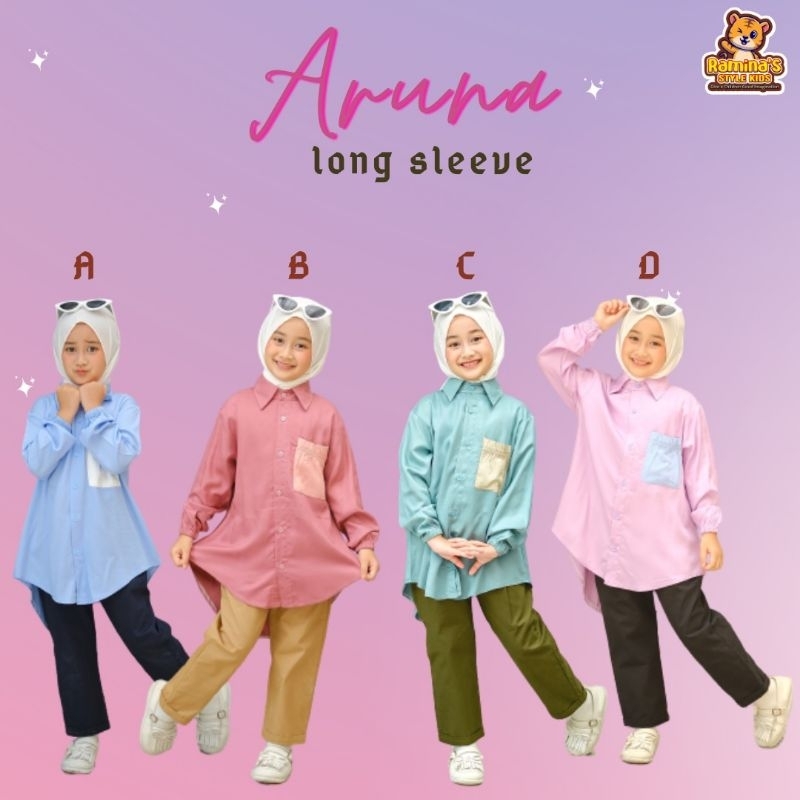 Pre order ‼️Set Couple Mom's n Kids Aruna Long Sleeve by Ramina / Set Couple bisa Cod