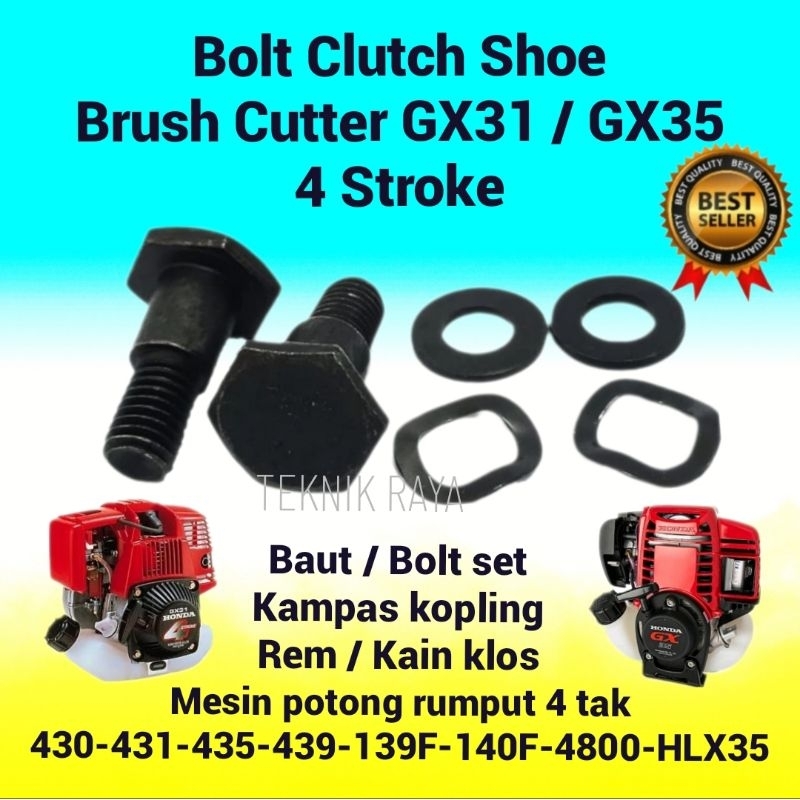 Baut nut kampas kopling mesin potong rumput 4 tak  / bolt clutch shoe GX31  GT32  GX35  UMR 435T  43
