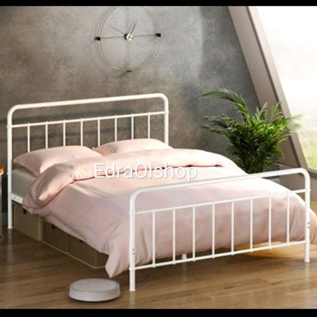 Produk Ranjang Besi Single 90/100/120x200cm Susun Dua Upper Bunkbed Sorong Tingkat Tiga