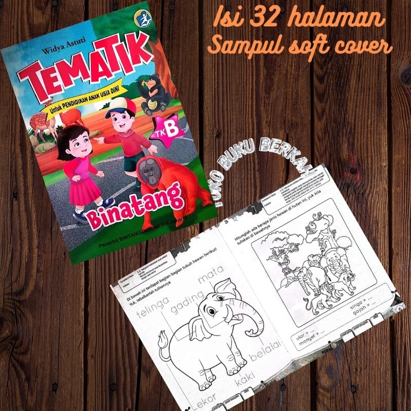 buku tematik tkB untuk pendidikan anak usia dini 19x27cm