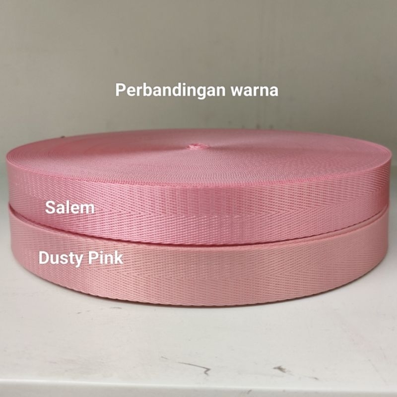Webbing 2.5 cm Nylon herringbone ketebalan 0.9 - 1mm (meteran)