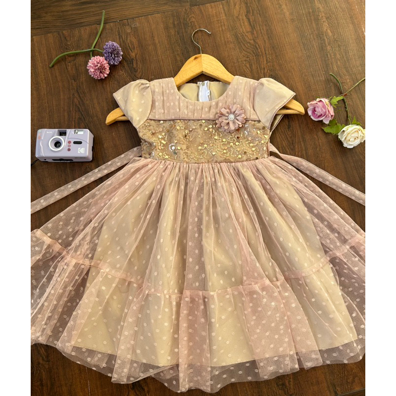 Baju pesta anak mewah / Baju pesta anak payet / Baju pesta anak / Baju pesta anak tille dot