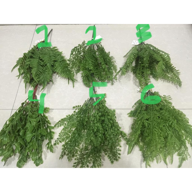 6pcs Daun Pakis Air Latek Artificial/pakis air latek best seller