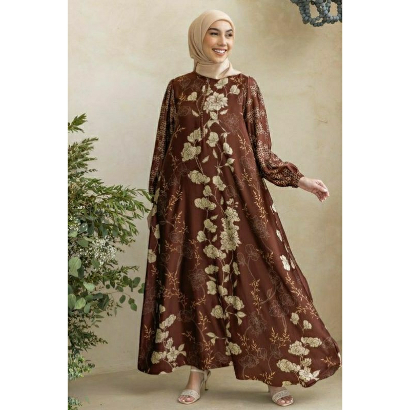 Asha Dress Heaven Lights / Asha Dress Rust HL / Arunika Series Heaven Lights / Asha Dress Rust Heave