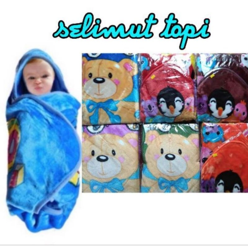 SELIMUT BAYI BULU / SELIMUT BAYI / SELIMUT KEPALA BAYI / SELIMUT TEBAL BAYI / SELIMUT LUCU BAYI