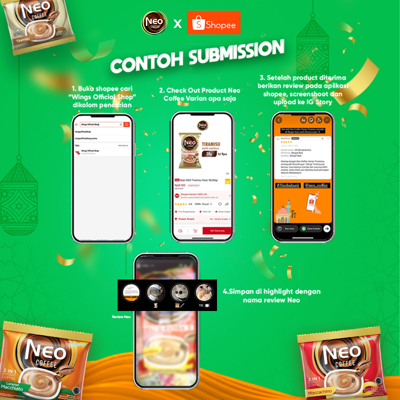 Neo Coffee Kopi Instan Moccachino Pack 20 gr isi 6 + 3 pcs - Gambar 4
