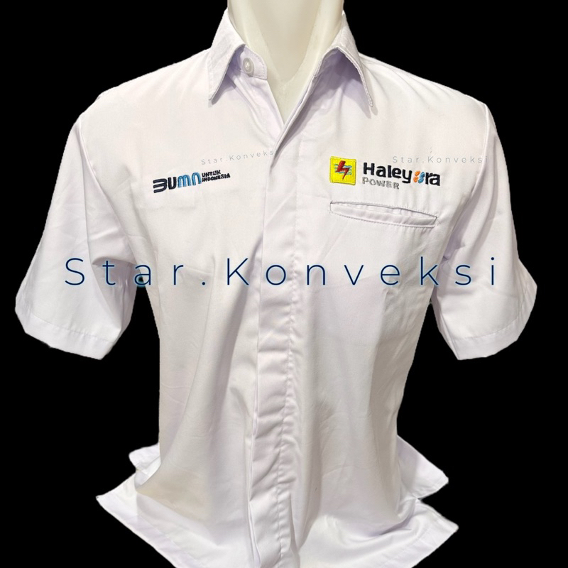 Seragam Kemeja Baju Haleyora Power PLN Haleyora Power BUMN PLN Haleyora Power Lengan Pendek Lengan P