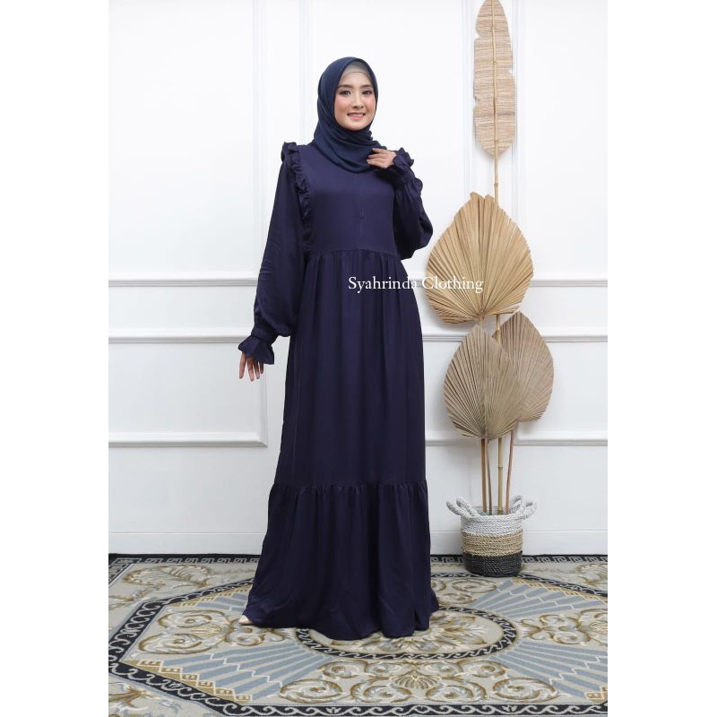 Gamis Panjang Polos Long Dress Premium Twill