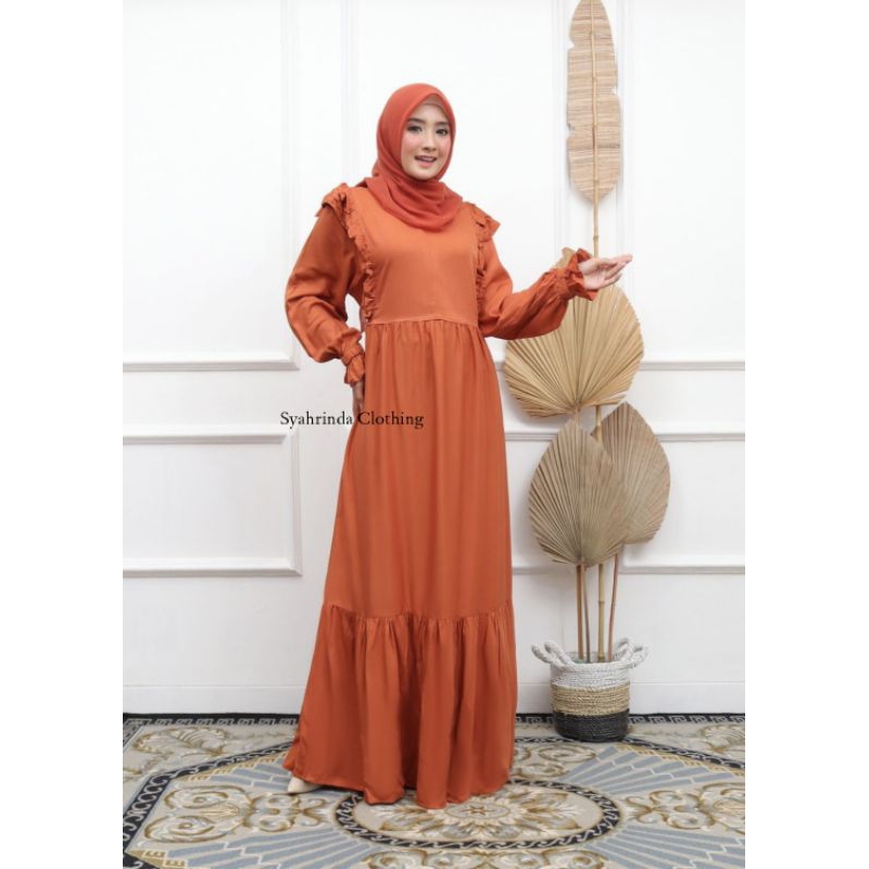 Gamis Panjang Polos Long Dress Premium Twill