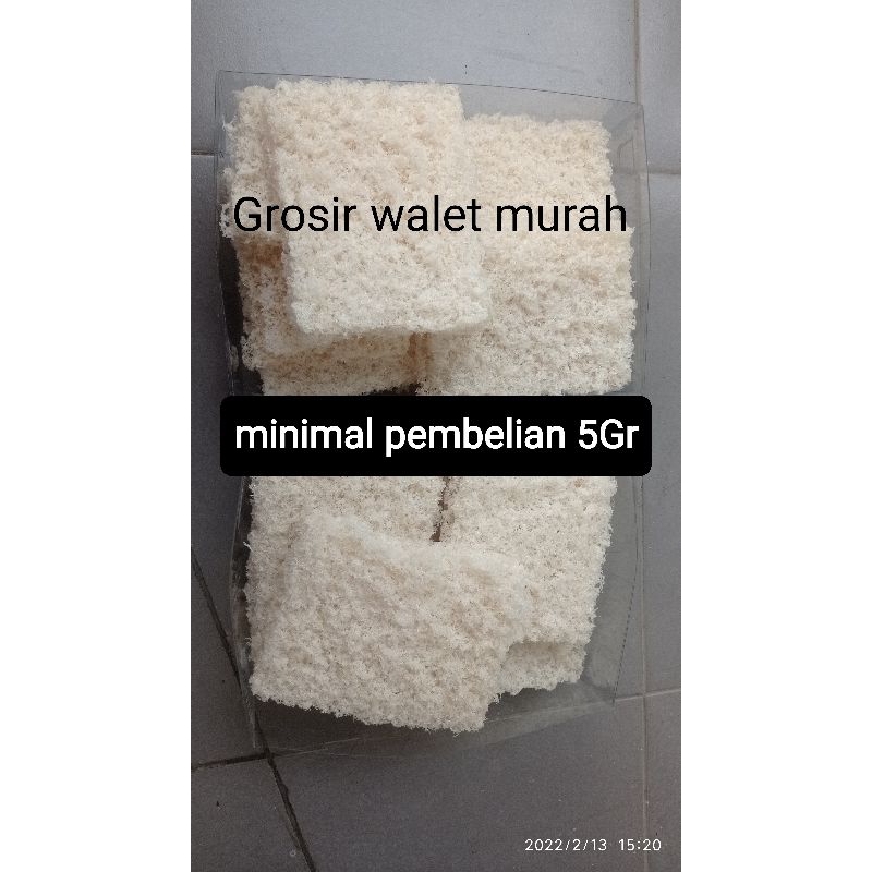 

sarang burung walet hancuran bersih siap masak / 燕窝 birdnest / yenping / harga 5.500/gr (berat 5-25gr)