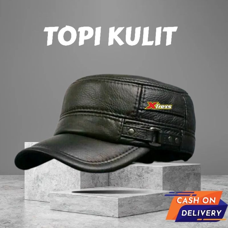 Topi Kulit Asli fremium LEATHER topi pria BARU 2023