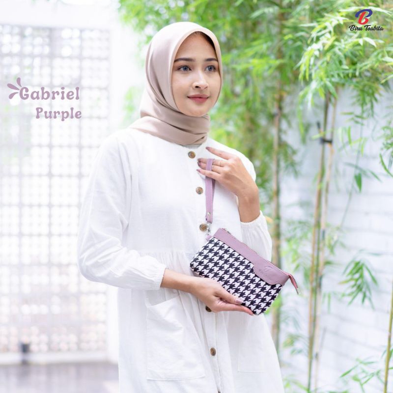 Pouch Gabriel By Biru Tsabita Pouch Kunci &amp; Uang Muat Hp Bahan Canvas