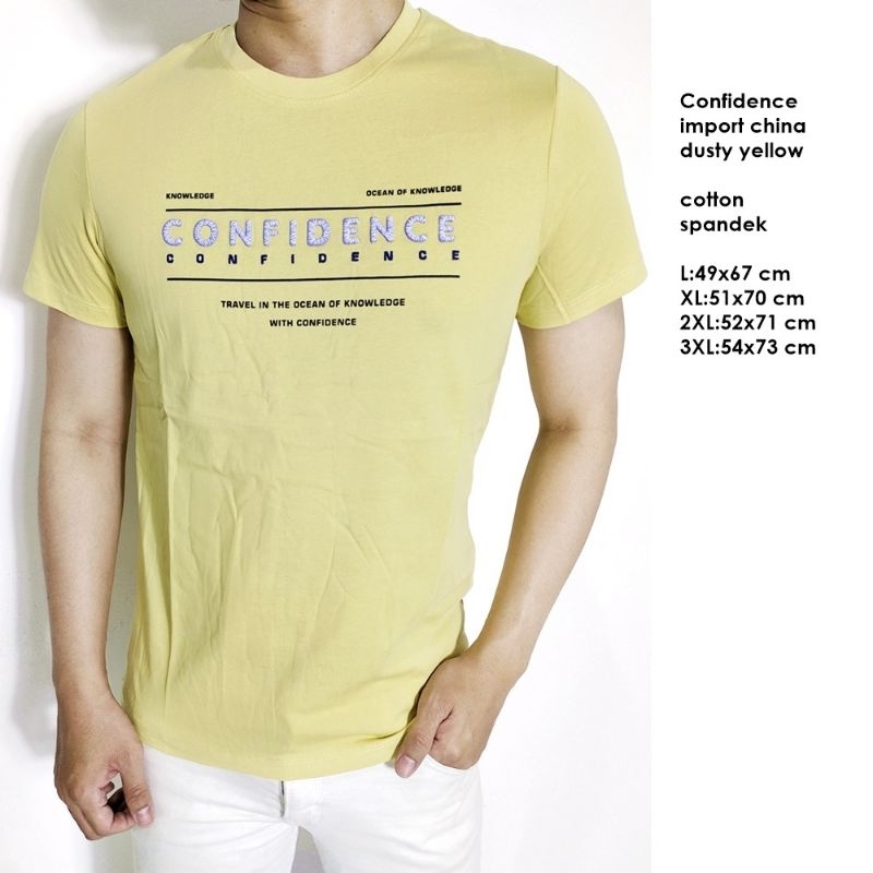 Kaos pria import cina bordir putih hitam kuning