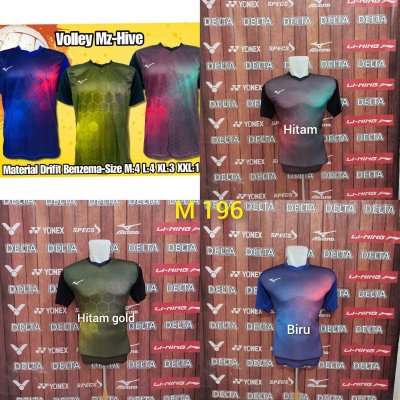 KAOS OLAHRAGA VOLI PRINTING MURAH M 196 BAJU VOLI MIZUNO TERBARU