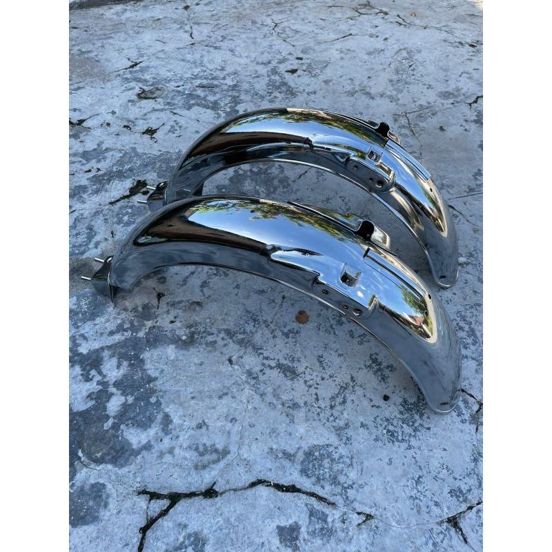 Slebor Belakang CB 125 Full Pres Crom Import/ Slebor Pres 125 Crom Mirip ORI