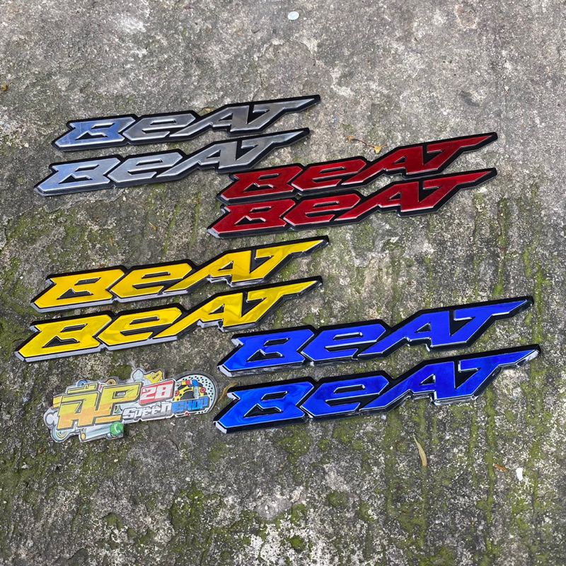 Emblem Body Beat Twotone Stainless Thailand 1set Kanan dan Kiri logo emblem body beat twotone