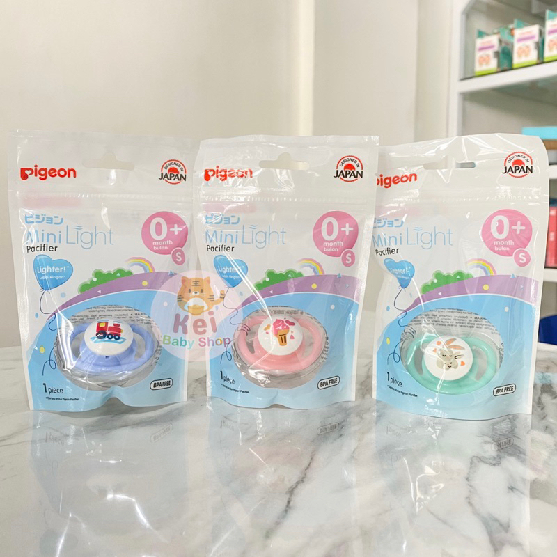 Pigeon Mini Light Pacifier Empeng Dot Pigeon SML 0+ 6+ 12+