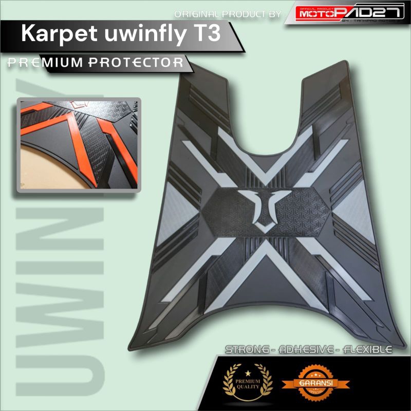 Motopad27 Karpet motor listrik Uwinfly T3 , Uwinfly T3 pro , Exotic , DLL Karpet Alas kaki Motor Listrik Uwinfly T3