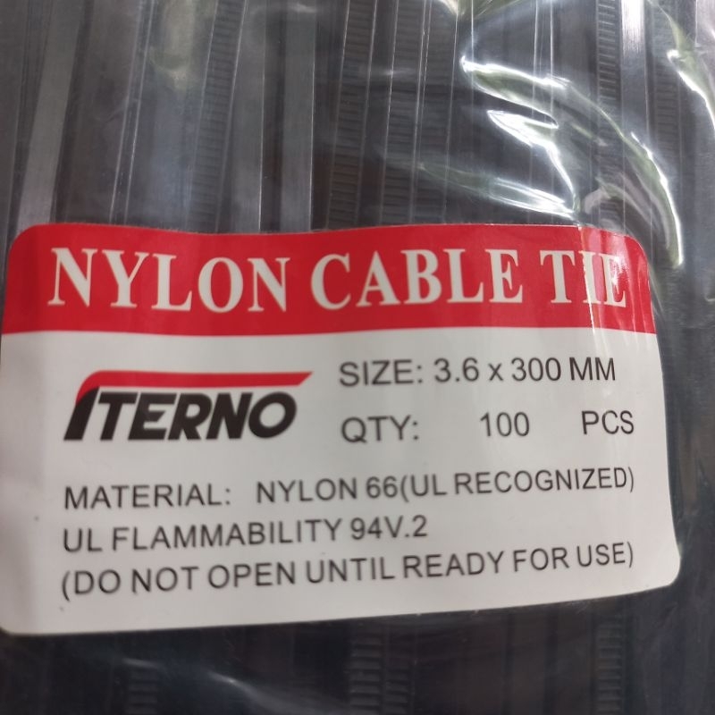 kabel ties cable tie 30cm 3.6mm satuan