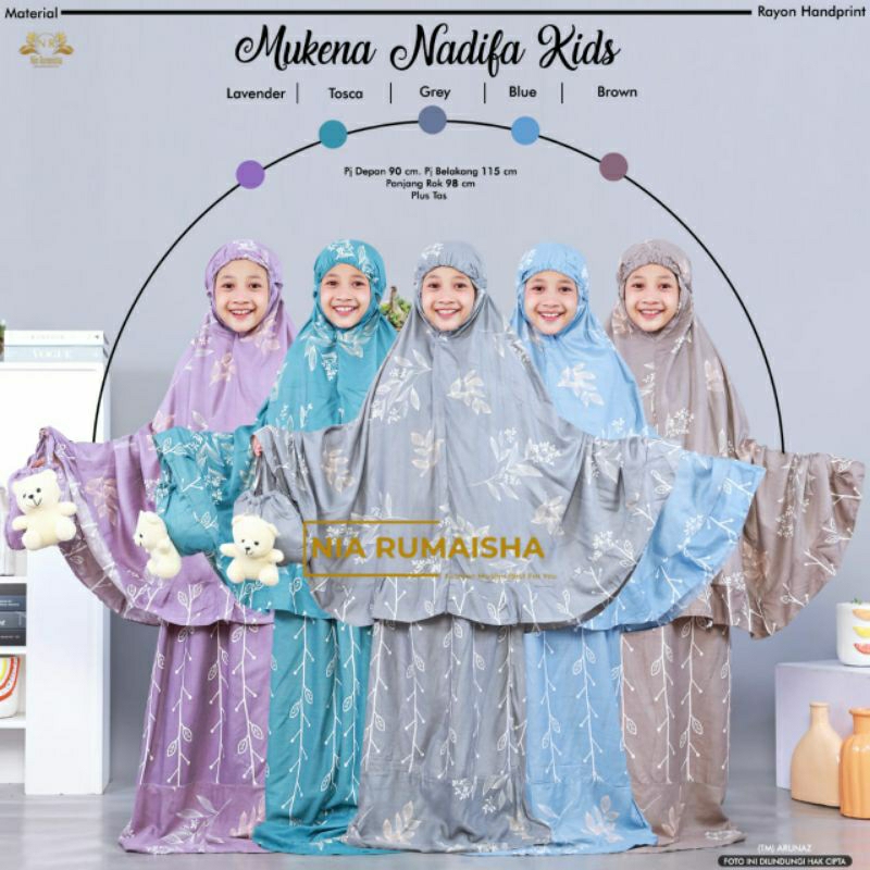 MUKENA NADIFA KIDS // MUKENA ANAK + TAS BONEKA // NIARUMAISHA