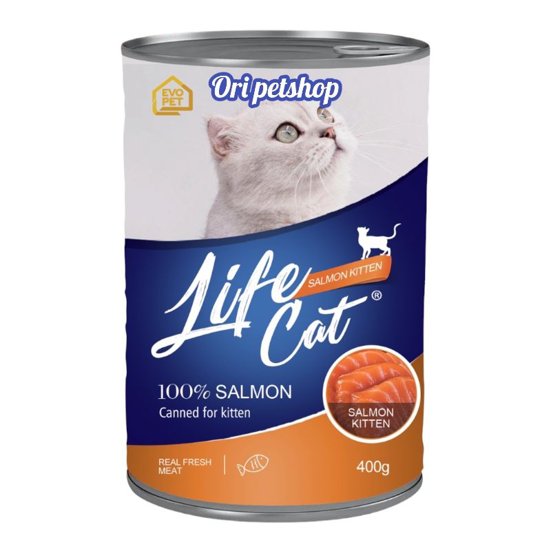 Life Cat Kaleng Kitten Salmon Makanan Basah Kucing 400 gram