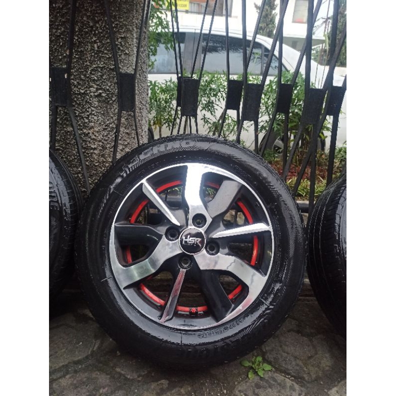 4 Velg R14 PCD 100+Ban 175/65 brio calya sigra vios jazz karimun agya ayla atoz visto classy charade civic