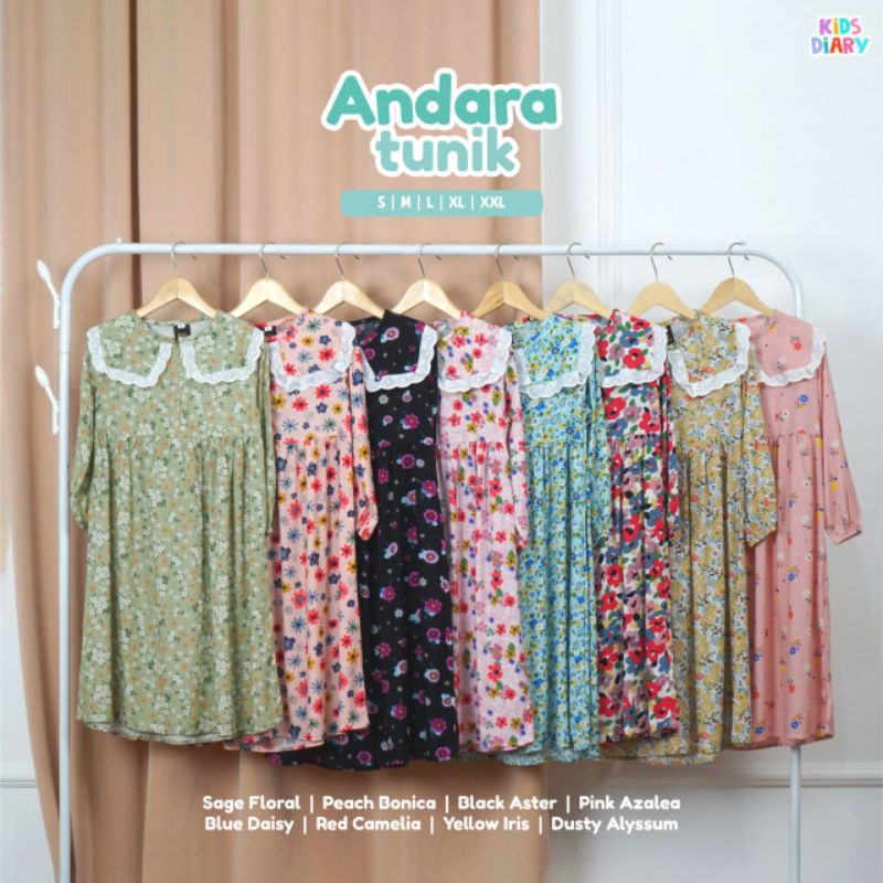 Andara Tunik Baju Tunik Anak Perempuan Baju Lebaran Tunik Bahan Adem