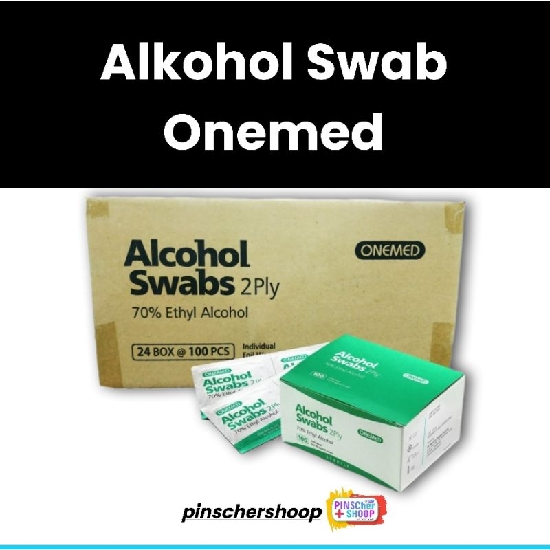 Alcohol Antiseptik Tisue Alkohol Prepads Hijau Onemed Isi 24 Box / Karton