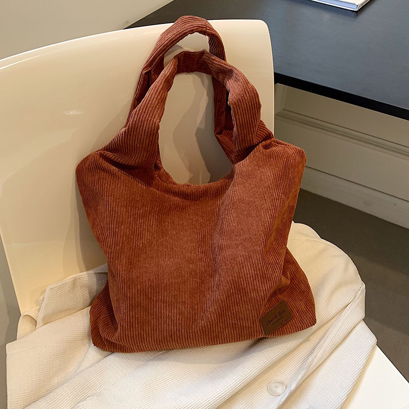 Tas Bahu Wanita Tas Cewek Shoulder Tote Bag CORDUROY BD 8208-2