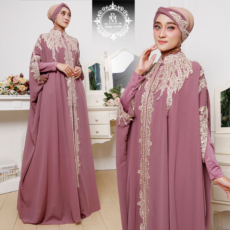 FASHION MUSLIM // FREE INNER DAN TURBAN KAFTAN TABITA // By Riska Mode