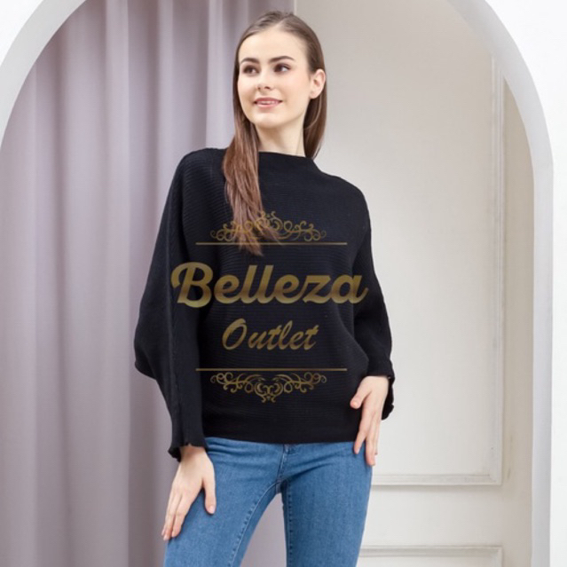 Belleza Outlet baju rajut Cardigan rajut atasan wanita Lasperal Batwing