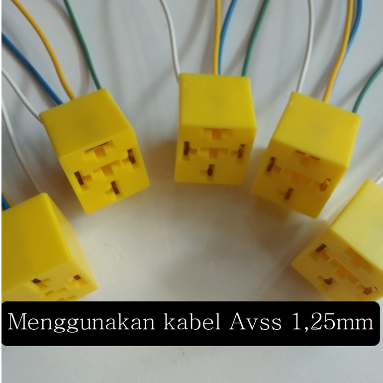 Soket Socket Relay untuk motor Mobil + kabel