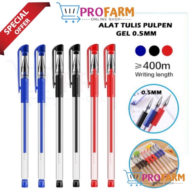 

COD Pulpen Gel 0.5mm Bolpen Pena Pen Alat Tulis Gel Tebal 0.5 MM Pena Cair MURAH U09 PROFARM