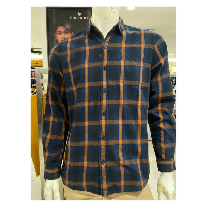 Kemeja motif kotak pria brand Bombboogie original (S-XL)